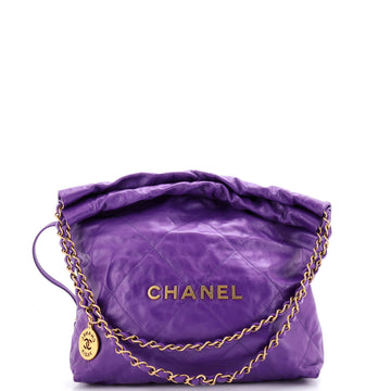 Chanel 22 Chain Hobo Quilted Calfskin Small