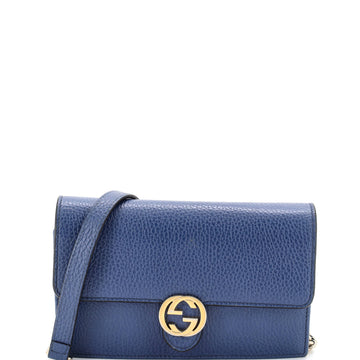 Gucci Interlocking Shoulder Bag Leather Small