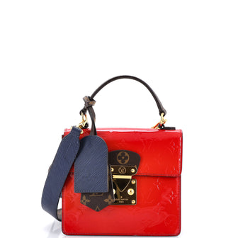 Louis Vuitton Spring Street NM Handbag Monogram Vernis with Monogram Canvas and Epi Leather