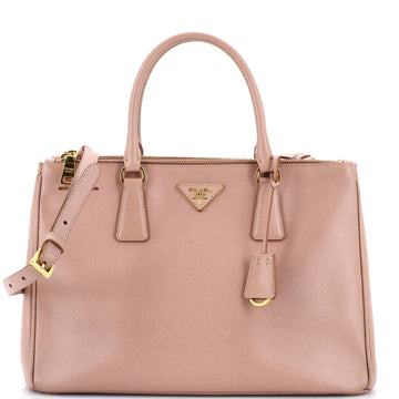 Prada Double Zip Lux Tote Saffiano Leather Medium