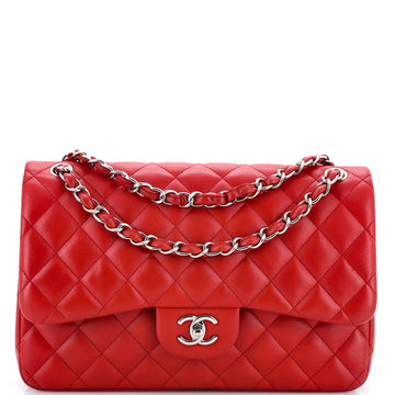 Chanel Classic Double Flap Bag Quilted Lambskin Jumbo