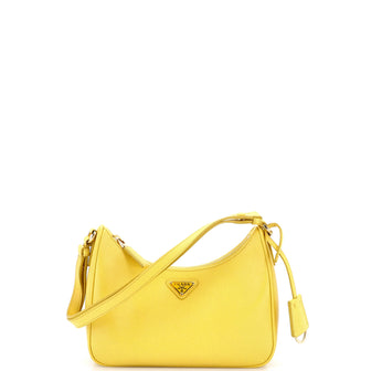 Prada Re-Edition Hobo Saffiano Leather Mini