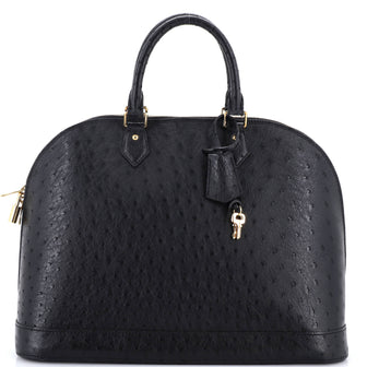 Louis Vuitton Alma Handbag Ostrich GM