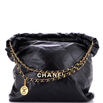 Chanel 22 Chain Hobo Quilted Calfskin Large