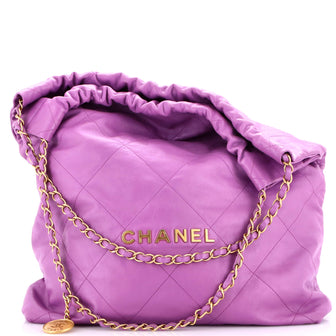 Chanel 22 Chain Hobo Quilted Calfskin Large