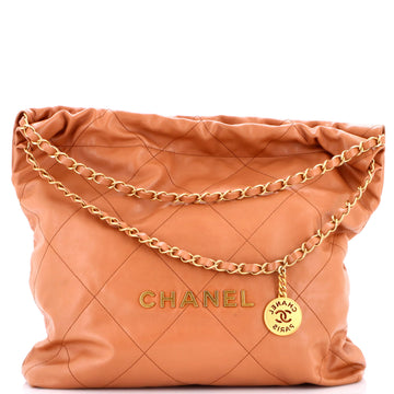 Chanel 22 Chain Hobo Quilted Calfskin Large