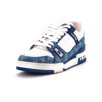 Louis Vuitton Men's LV Trainer Sneakers Monogram Empreinte Leather and Monogram Denim