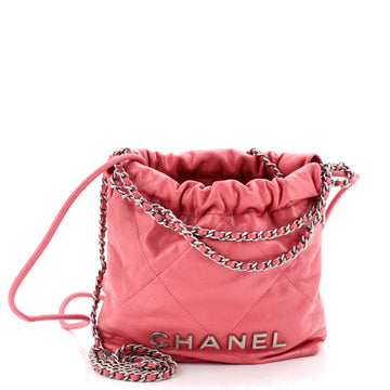 Chanel 22 Chain Hobo Quilted Calfskin Mini