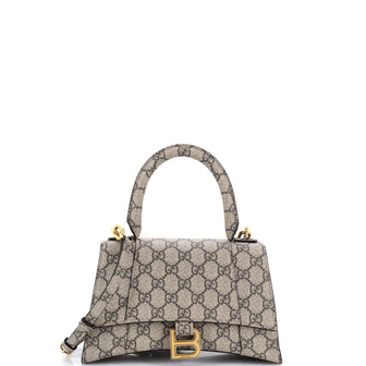 Gucci x Balenciaga The Hacker Project Hourglass Top Handle Bag GG Coated Canvas Small