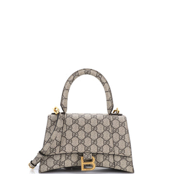 Gucci x Balenciaga The Hacker Project Hourglass Top Handle Bag GG Coated Canvas Small