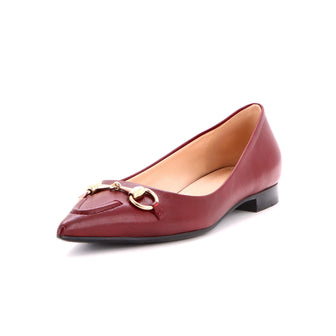Gucci Women's Erin Horsebit Ballerina Flats Leather
