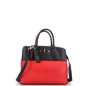 Louis Vuitton City Steamer Handbag Leather PM