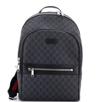 Gucci Front Zip Pocket Backpack GG Coated Canvas Medium