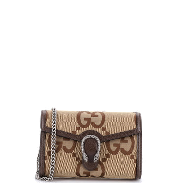 Gucci Dionysus Chain Wallet Jumbo GG Canvas Small