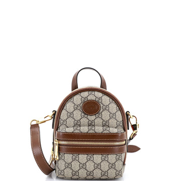 Gucci Interlocking G Patch Multi-Function Shoulder Bag GG Coated Canvas Mini