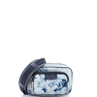 Louis Vuitton Outdoor Pouch Limited Edition Monogram Watercolor Stripes Denim