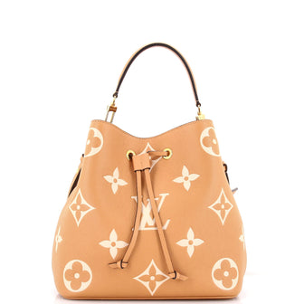 Louis Vuitton NeoNoe Handbag Bicolor Monogram Empreinte Giant MM