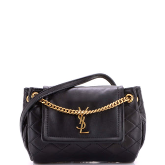 Saint Laurent Nolita Satchel Quilted Leather Mini