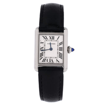 Cartier Must de Cartier Tank Quartz Watch Stainless Steel and Leather 22
