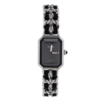 Chanel Premiere Rock Quartz Watch Stainless Steel and Leather 20