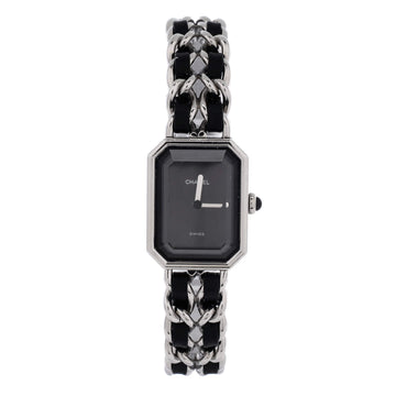 Chanel Premiere Rock Quartz Watch Stainless Steel and Leather 20