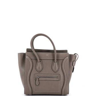 Celine Luggage Bag Grainy Leather Micro
