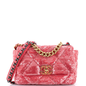 Chanel 19 Flap Bag Quilted Sequins Medium