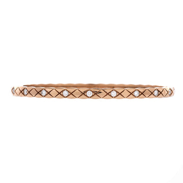 Chanel Coco Crush Bangle Bracelet 18K Beige Gold with Diamonds Mini