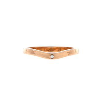 Cartier Ballerine Wedding Band Ring 18K Rose Gold and Diamonds
