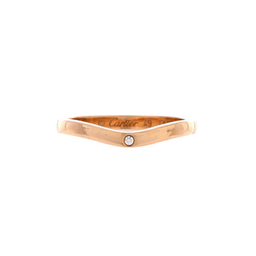 Cartier Ballerine Wedding Band Ring 18K Rose Gold and Diamonds