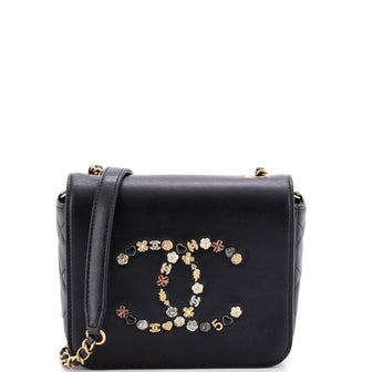 Chanel Giant Crystal CC Flap Bag Lambskin Mini