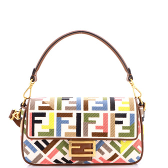Fendi Baguette NM Bag Zucca Embroidered Canvas Medium