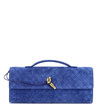 Bottega Veneta Andiamo Top Handle Clutch Intrecciato Nappa Long