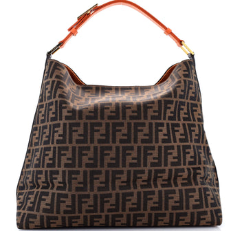 Fendi Buckle Strap Hobo Zucca Canvas Large