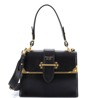 Prada Cahier Convertible Shoulder Bag City Calf and Saffiano Medium