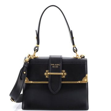 Prada Cahier Convertible Shoulder Bag City Calf and Saffiano Medium