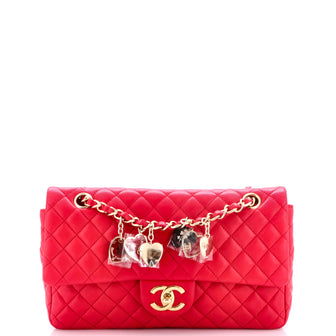 Chanel Valentine Hearts Flap Bag Quilted Lambskin Medium