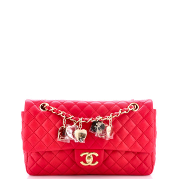 Chanel Valentine Hearts Flap Bag Quilted Lambskin Medium