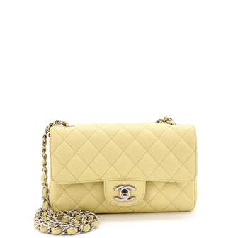 Chanel Classic Single Flap Bag Quilted Caviar Mini