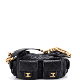 Chanel Trendy Pockets Hobo Quilted Lambskin Large