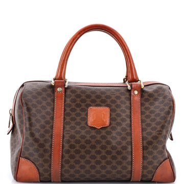 Celine Boston Bag Triomphe Coated Canvas Medium