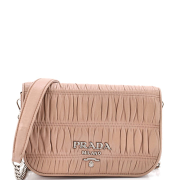 Prada Chain Flap Crossbody Bag Nappa Gaufre Small