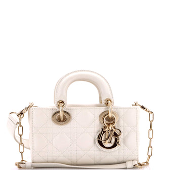 Christian Dior Lady D-Joy Bag Cannage Quilt Lambskin Micro