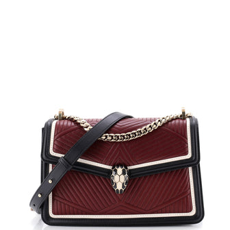 Bvlgari Serpenti Forever Shoulder Bag Quilted Leather Small