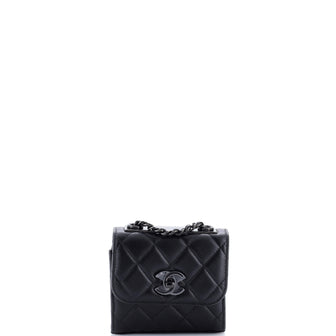 Chanel So Black Trendy CC Clutch with Chain Quilted Lambskin Small