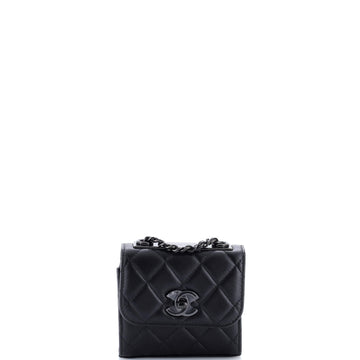 Chanel So Black Trendy CC Clutch with Chain Quilted Lambskin Small