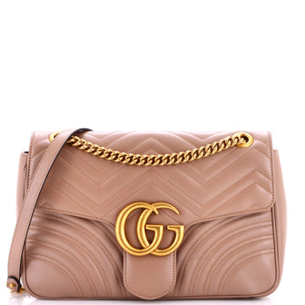 Gucci GG Marmont Flap Bag Matelasse Leather Medium