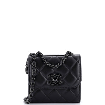 Chanel So Black Trendy CC Clutch with Chain Quilted Lambskin Small