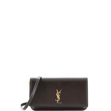 Saint Laurent Classic Monogram Phone Holder Shoulder Bag Leather