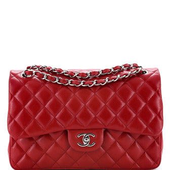 Chanel Classic Double Flap Bag Quilted Caviar Jumbo